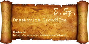Draskovics Szonóra névjegykártya